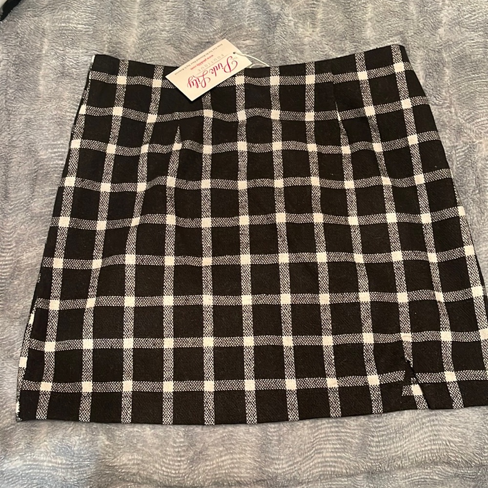 Pink lily checkered shirt